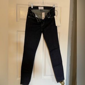 Brand New Current Elliott skinny dark denim jeans